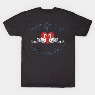 Swan making Love T-Shirt